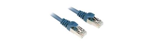 Sharkoon - Cordon de raccordement - RJ-45 (M) pour RJ-45 (M) - 1.5 m - SFTP - CAT 6 - bleu