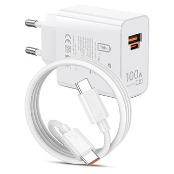 Chargeur Rapide USB-C Pour Huawei Honor 9X – Prise Murale + Câble 1m, 9V, Charge Rapide Compatible Modèles USB-C