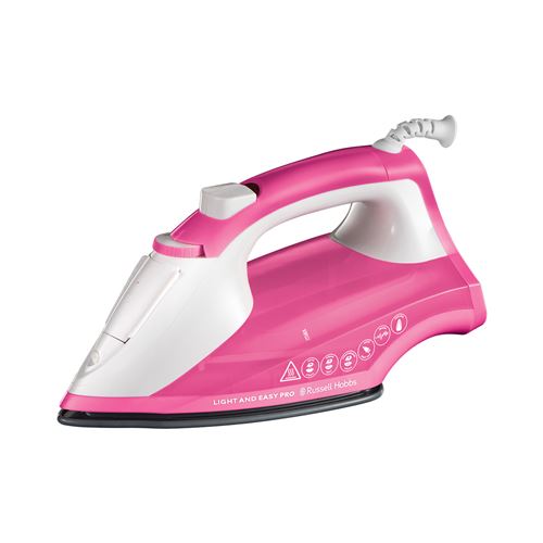 Russell Hobbs 26461-56 fer à repasser Fer à vapeur Semelle en céramique 2600 W Rose, Blanc