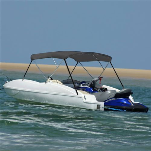 Auvent bimini à 3 arceaux Anthracite 183x160x137 cm