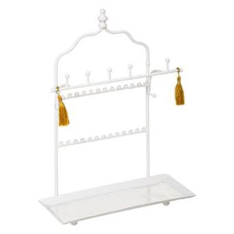 Atmosphera Créateur d'intérieur - Porte-Bijoux Déco "Idylle Folk" 29cm Blanc - 1