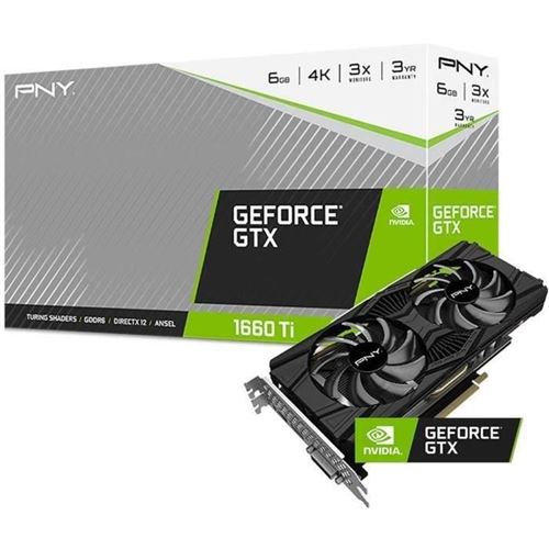 Carte Graphique PNY GeForce GTX 1660 Ti VCG1660T6DFPPB 6Go GDDR6 1770MHz PCI Express x16 Noir