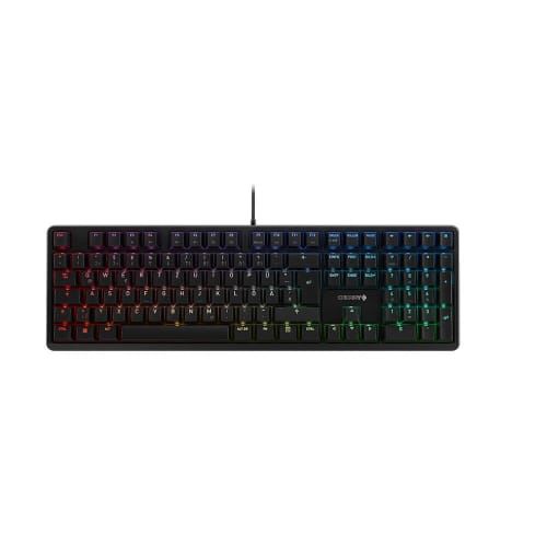 CHERRY G80-3000N RGB - Clavier - rétroéclairé - USB - Allemand - commutateur : CHERRY MX Silent Red - noir