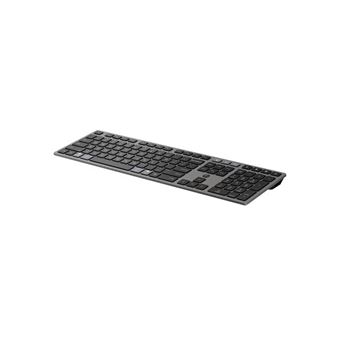 HP 725 - Ensemble clavier et souris - multi-appareils, rechargeable, alimenté par SuperCapacitor - full size - sans fil - Bluetooth, 2.4 GHz - AZERTY - Belge - noir tombée de nuit - Smart Buy - 1