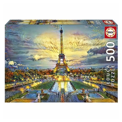 Non Communiqué Rouge Puzzle 500P - Tour Eiffel Et Champs De Mars