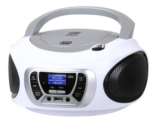 Trevi CMP 510 Dab Radio Dab/Dab+ avec RDS, USB, AUX-in, Prise Casque, Blanc