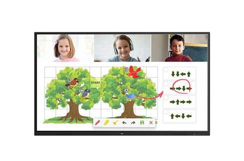 LG 75TR3DJ - 75 diagonale klasse TR3DJ Series led-achtergrondverlichting lcd-scherm - interactief - met aanraakscherm (meerdere vingers) - 4K UHD (2160p) 3840 x 2160 - zwart