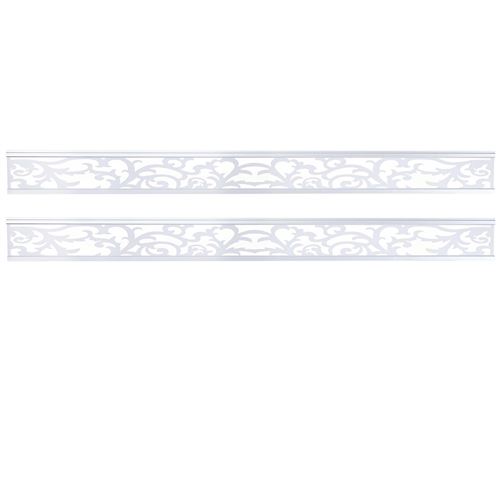 2x Panneau de décoration pour pare-vue en WPC Sarthe, 16x177 blanc