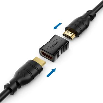 50% sur Coupleur HDMI femelle vers femelle Rallonge Join Prolongateur  Adaptateur Extenseur Ethernet 4K Ultra HD UHD 3D Full HD 1080p HDR Top4pc®  - Connectique Audio / Vidéo - Achat & prix