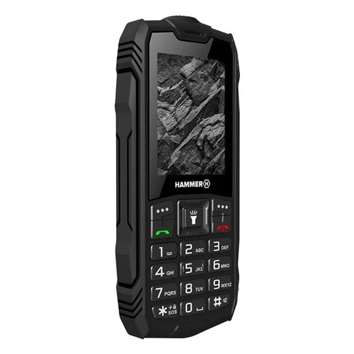 Téléphone Incassable Noir HAMMER Rock Armature Design et Raffinée avec Étanchéité IP68