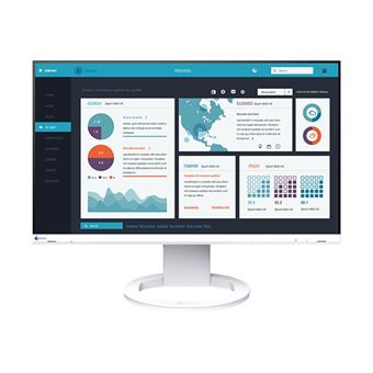 EIZO FlexScan EV2490-WT - Avec FlexStand - écran LED - 23.8" - 1920 x 1080 Full HD (1080p) @ 60 Hz - IPS - 250 cd/m² - 1000:1 - 5 ms - HDMI, DisplayPort, USB-C - haut-parleurs - blanc