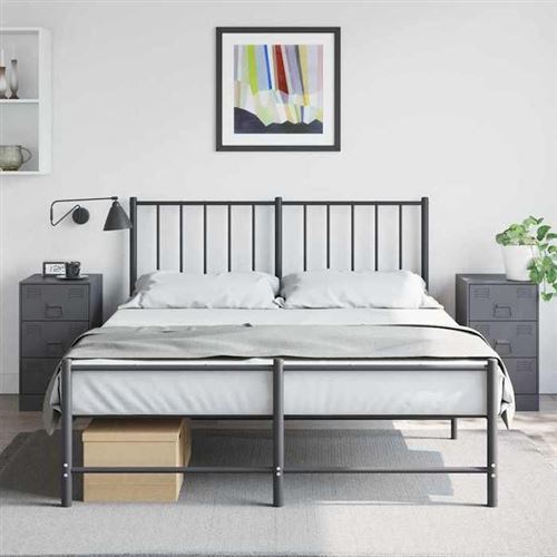 Non Communiqué Or Vidaxl Tables De Chevet 2 Pcs Anthracite 34,5X39x62 Cm Acier, Armoire, Meubles De Chambre À Coucher, Support De Téléphone, 841780