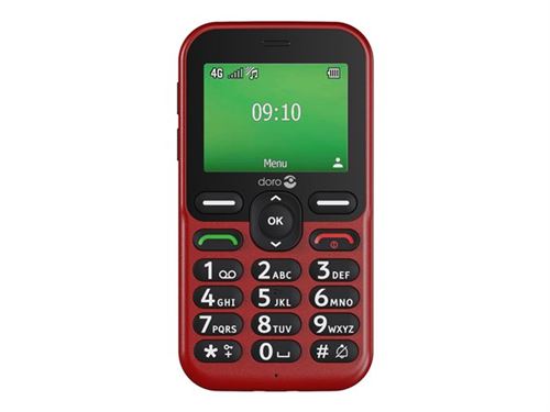 DORO Leva E10 - 4G téléphone de service - microSD slot - rear camera - rouge