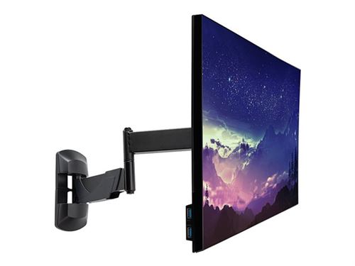 Lindy - Kit de montage (support mural) - pour Écran LCD - réglable, simple - boîtier en aluminium, plastique - noir - Taille d'écran : 10"-26"