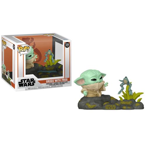 Funko Vert Figurine Star Wars Pop! Din Grogu W/Frog - Image 3
