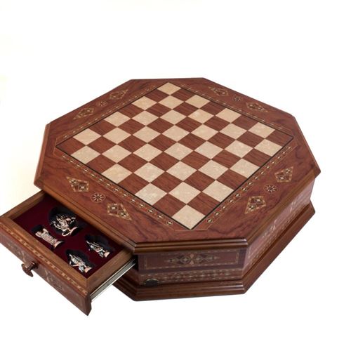 Coffret d'échecs octogonal 54cm helena