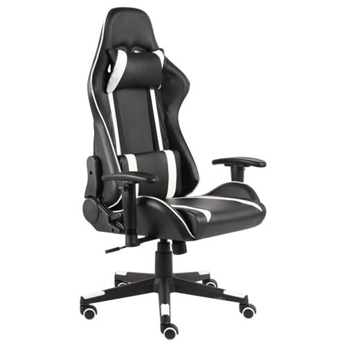 Vidaxl chaise de jeu pivotante blanc pvc