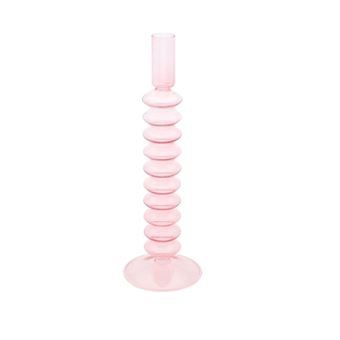 chandelier verre tourbillon 27.5cm rose - chaks 12674 - 1