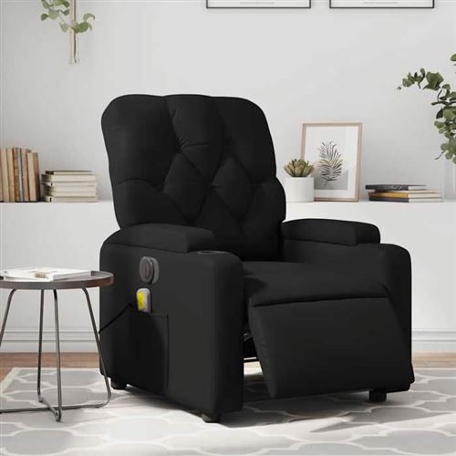 Vidaxl Noir Fauteuil Inclinable De Massage - Similicuir - Image 3