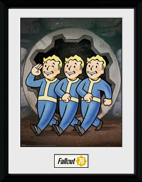Photographie encadrée Fallout 76 Vault Boys 30x40cm