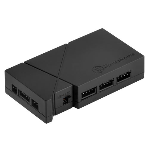 silverstone silverstone sst-lsb01 kit de contrôle 8 ports + 2 bandes leds magnétiques noir