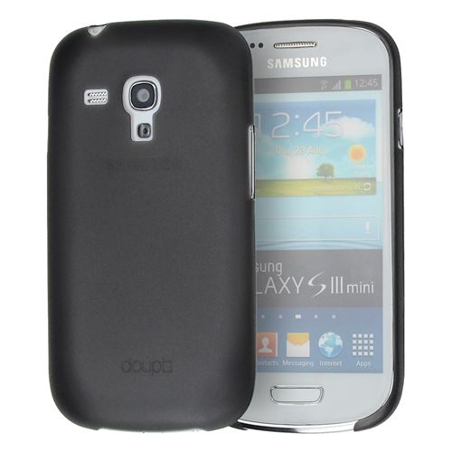 doupi UltraSlim Coque pour Samsung Galaxy S3 mini, fin mat ultra mince et ultra léger Bumper Cover Housse de Protection, noir