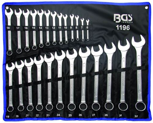 Bgs Trousse De 25 Cles Mixtes De Technic 6 A 32 Mm Finition Chromee - Technic