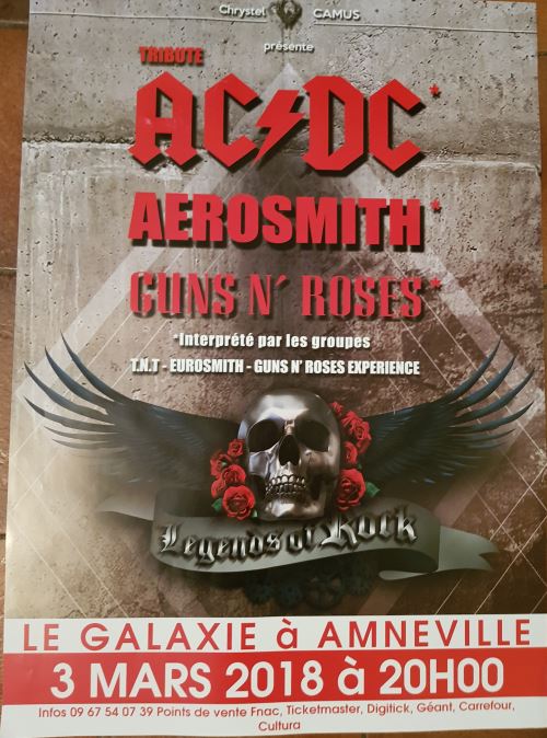 Tribute AC/DC - Aerosmith - Guns n' Roses - AFFICHE