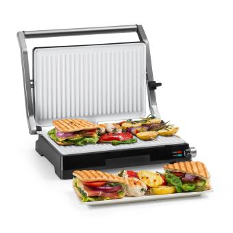Klarstein Buffalo Grill pour panini & toasts Puissance 2000W Acier inoxydable noir & argent Klarstein Buffalo Grill pour panini & toasts Puissance 2000W Acier inoxydable noir & argent