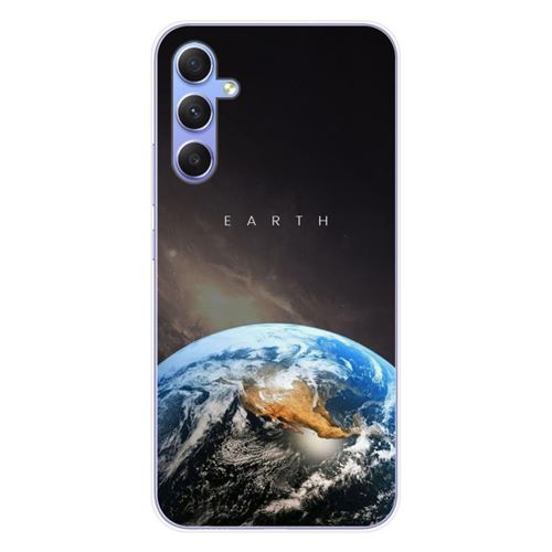 Coque en silicone imprimée compatible Samsung Galaxy A34 5G Earth