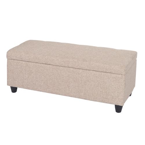 Mendler Beige Banc Coffre De Rangement - Image 2