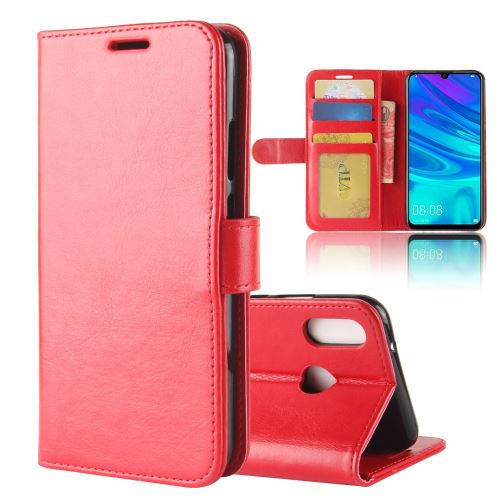 Etui en PU crazy horse stand flip rouge pour votre Huawei Y7 (2019)