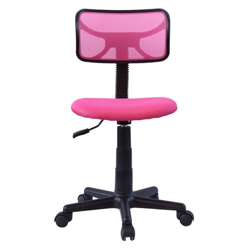 Fauteuil de bureau Bigzzia Chaise de Bureau Ergonomique, Hauteur Ajustable,  50 x 50 x (92-102)cm, Poids Max 150kg, Rose