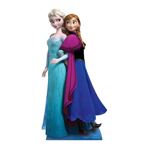 Star cutouts - stsc730 - figurine géante carton anna et elsa - reine des neiges - 162 cm
