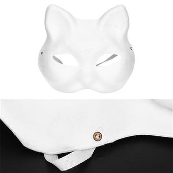 SUPVOX 5 Pièces Papier Blanc Masque Blanc Bricolage Visage De Chat
