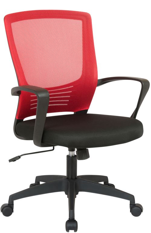 Chaise de bureau en maille Kampen - Couleur Noir/Rouge