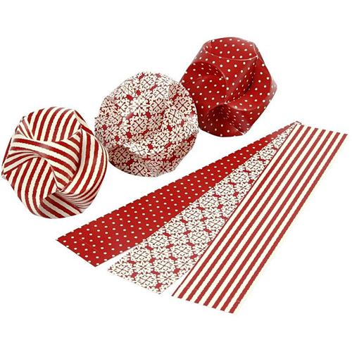 Vivi Gade jeu de construction boules de papier rouge/blanc 9 pièces