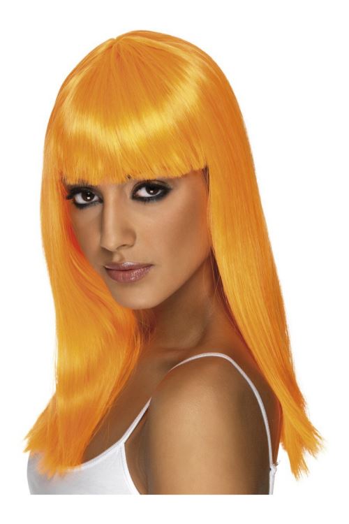Perruque glamourama neon orange