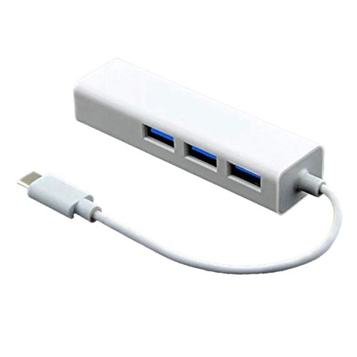 VSHOP ® Hub USB C Ethernet 3 Port USB 3.0 avec adaptateur Gigabit Ethernet Lan (RJ45), 3 ports USB 3.0 pour MAC et d'Autres Ordinateurs ou Tablettes avec USB C Ports
