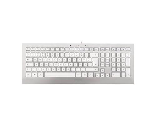 CHERRY STRAIT 3.0 Clavier USB Disposition R-U blanc-argent