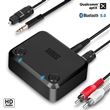 Adaptateur Bluetooth TV HD pour 2 – August MR270 – Transmetteur Émetteur du Son TV vers 2 Casques Bluetooth, Enceinte - RCA, Optique et Bluetooth 5