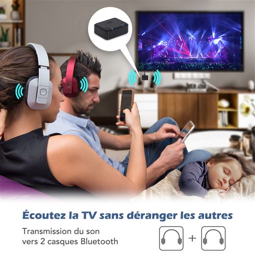 Adaptateur Bluetooth TV HD pour 2 – August MR270 – Transmetteur Émetteur du  Son TV vers 2 Casques Bluetooth, Enceinte - RCA, Optique et Bluetooth 5 -  Transmetteur audio - Achat & prix