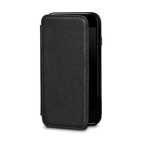 Etui pour iPhone 8 / iPhone 7 en cuir véritable porte-cartes noir Sena Cases