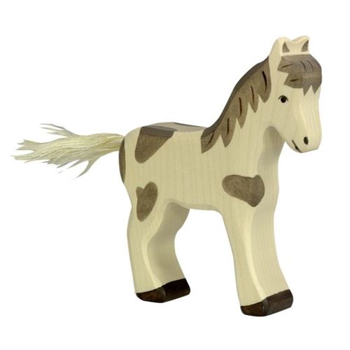 HOLZTIGER  - 80043 - Figurine - Poulain, Debout, Tachet&eacute;