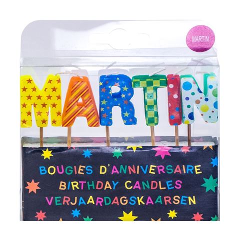 Bougies d'anniversaire prénom Martin