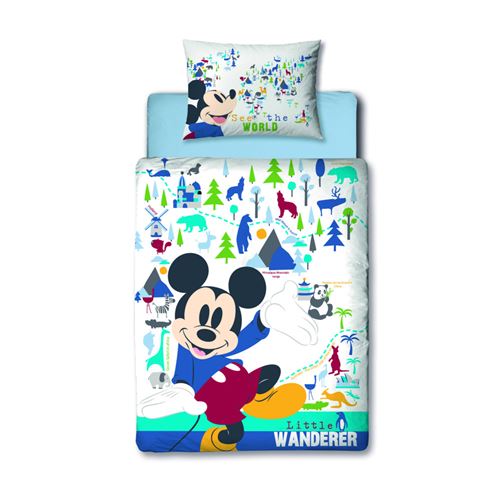 Mickey Disney Wanderer Parure De Lit Bebe Housse De Couette Textile De Chambre Achat Prix Fnac
