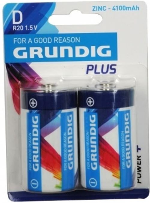 Grundig piles R20/D ZN 4100 mAh 2 pièces