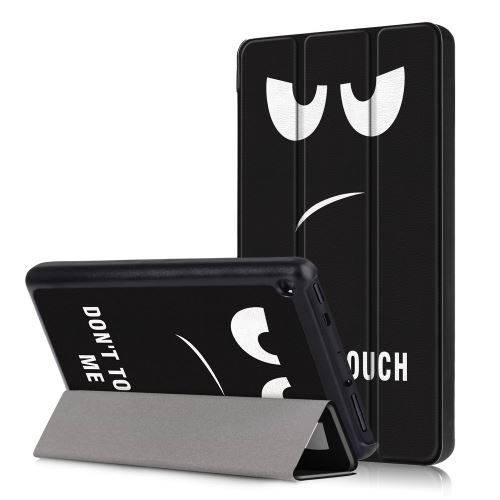 Etui en PU impression de modèle gros yeux avec support tri-pliure pour votre Amazon New Fire 7 2019