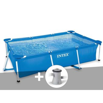 pack piscine tubulaire rectangulaire 2 60 x 1 60 x 0 65 m epurateur 1 25 m h intex piscine achat prix fnac