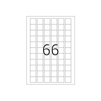 HERMA Special - Papier - mat - auto-adhésif permanent - enduit - blanc - 25.4 x 25.4 mm - 90 g/m² - 1650 étiquette(s) (25 feuille(s) x 66 étiquettes - 1